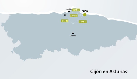 Conexiones autobús de 30 minutos entre Avilés, Gijón, Oviedo