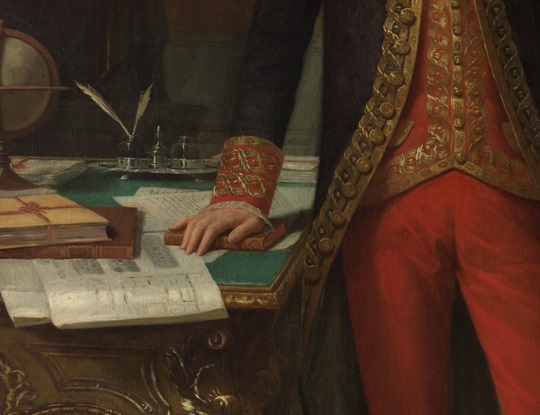 Detalle del cuadro de Jovellanos expuesto en el museo Jovellanos