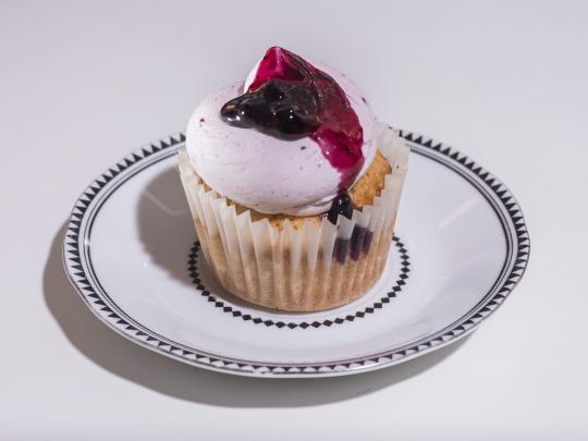 Cupcake de arándanos