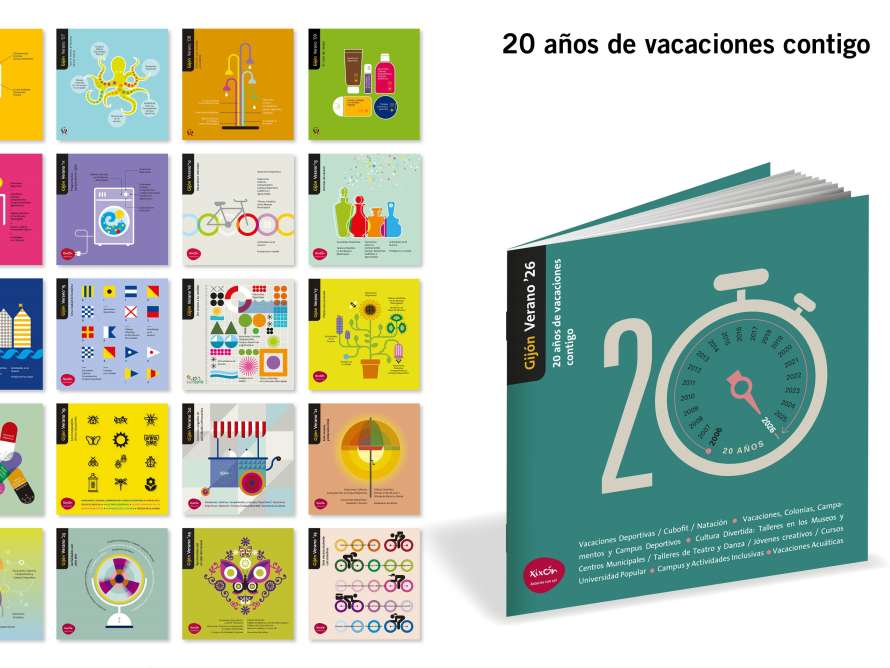 portadas de folletos de gijon verano