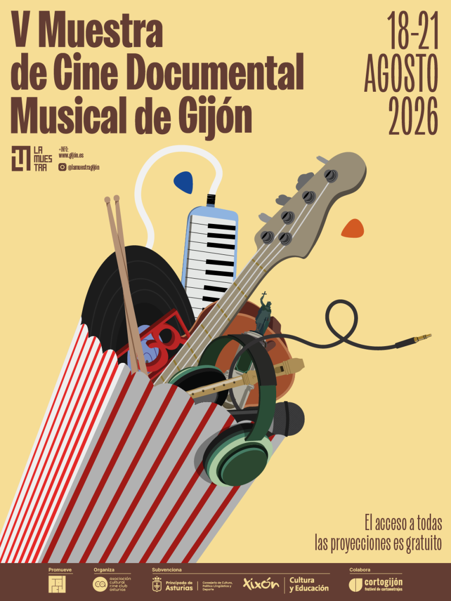 Cartel de la V Muestra de Cine Documental Musical de Gijón